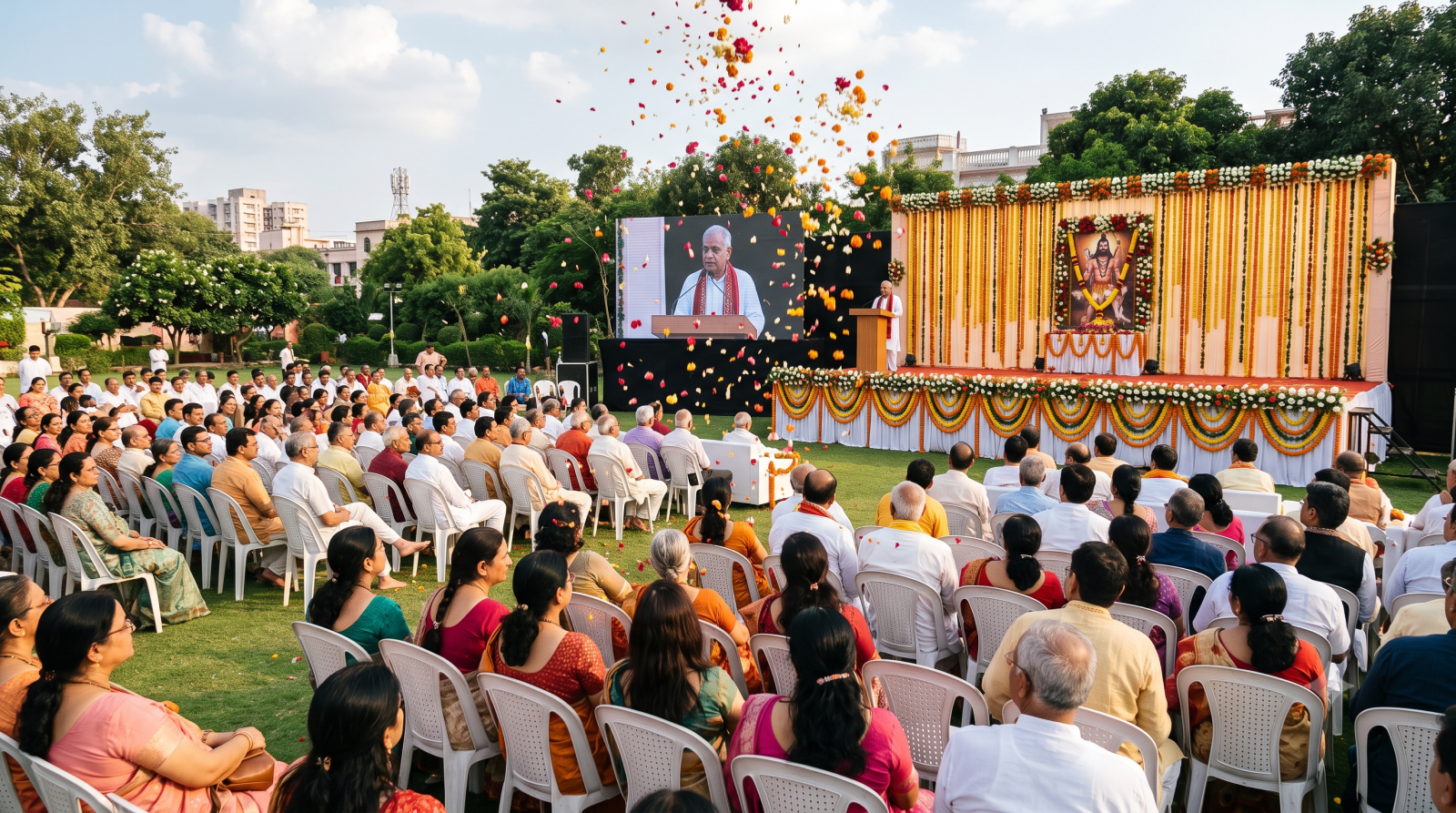 बीकापुर में बसपा के प्रबुद्ध वर्ग सम्मेलन का दृश्य।