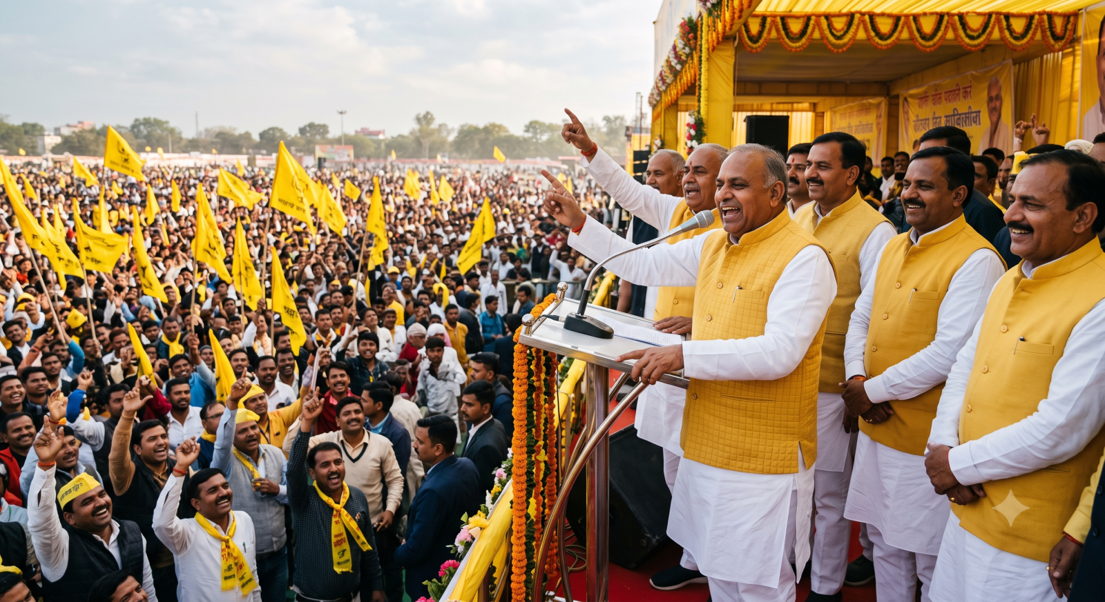 देवरिया की रैली में सुभासपा प्रमुख ओमप्रकाश राजभर का भाषण