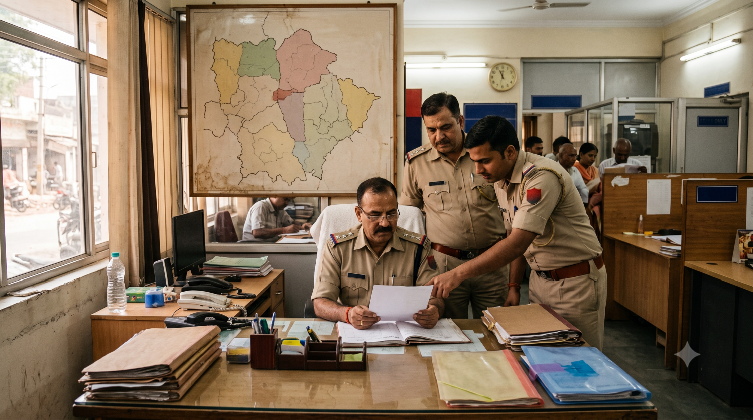 कन्नौज पुलिस कार्यालय में सीओ तबादला आदेश की फाइलें